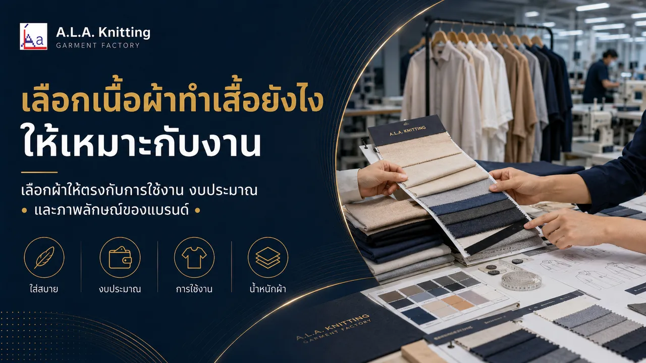 เลือกเนื้อผ้าทำเสื้อยังไงให้เหมาะกับงาน