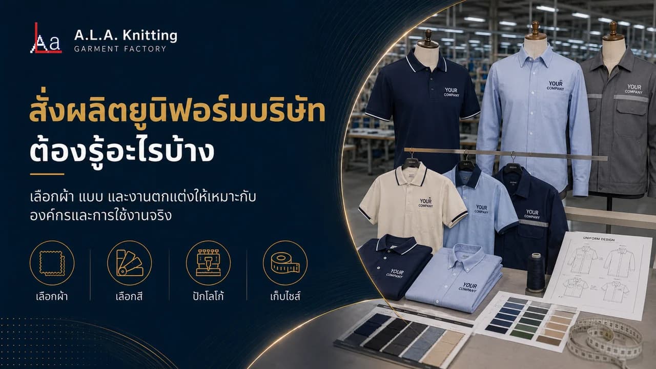 สั่งผลิตยูนิฟอร์มบริษัทต้องรู้อะไรบ้าง เลือกผ้ายังไง