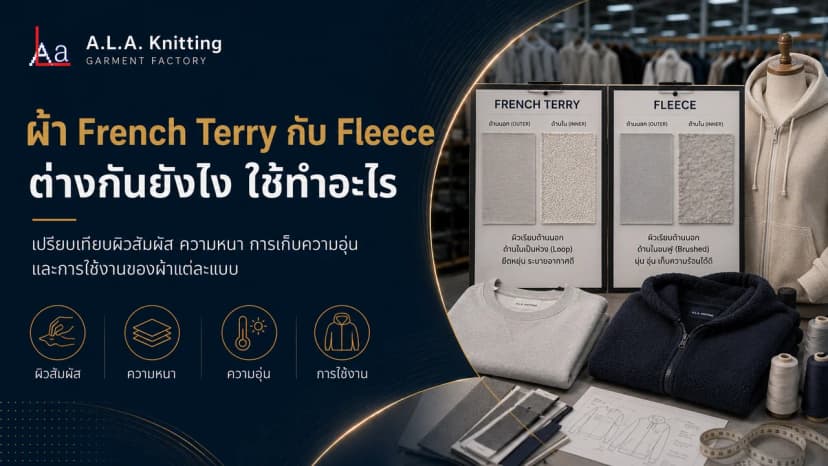ผ้า French Terry กับ Fleece ต่างกันยังไง ใช้ทำอะไร