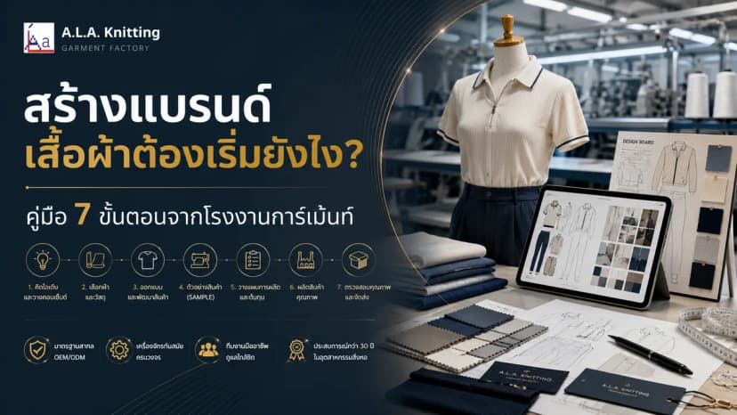 สร้างแบรนด์เสื้อผ้าต้องเริ่มยังไง? คู่มือ 7 ขั้นตอนจากโรงงานการ์เม้นท์