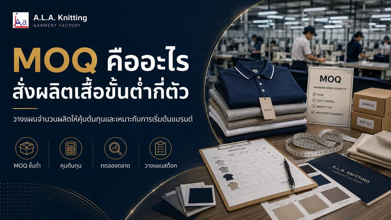 MOQ คืออะไร สั่งผลิตเสื้อขั้นต่ำกี่ตัว